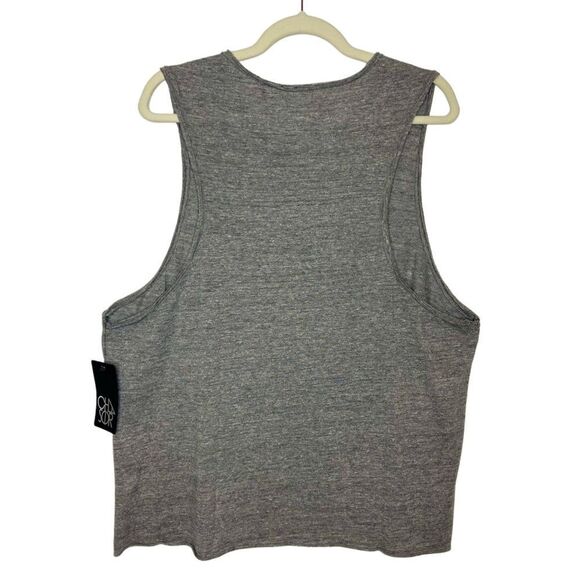 NWT Chaser Flower Skull Grey Racerback Tank - Picture 5 of 10
